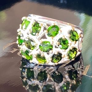 Genuine Chrome Diopside Ring